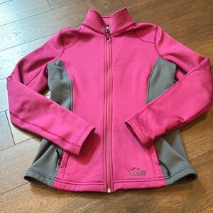 LL Bean Jacket Size Small Pink with Gray Side‎ Detials